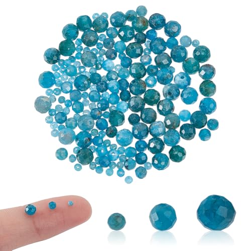 AHANDMAKER 150 Stück Natürliche Apatitperlen Facettierte Runde Edelsteinperlenstränge 2mm /3mm /4mm Lose Steinperlen Für DIY Schmuckherstellung Halskette Armband AHANDMAKER 150 Stück Natürliche Apatitperlen Facettierte Runde Edelsteinperlenstränge 2mm /3mm /4mm Lose Steinperlen Für DIY Schmuckherstellung Halskette Armband von AHANDMAKER