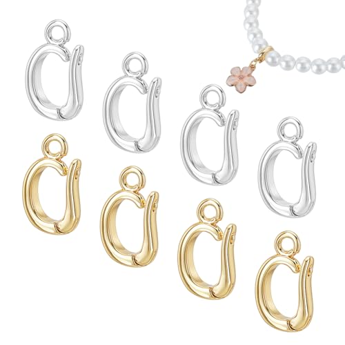 AHANDMAKER 16 Stück 18 Karat Gold Scharnier Zugverschluss Charm Bail Metall Anhänger Bails 2 Farben Halskette Verschluss Verstärker Verbinder für Halskette Ohrring Armband Schmuckherstellung 12 x 7 x AHANDMAKER 16 Stück 18 Karat Gold Scharnier Zugverschluss Charm Bail Metall Anhänger Bails 2 Farben Halskette Verschluss Verstärker Verbinder für Halskette Ohrring Armband Schmuckherstellung 12 x 7 x von AHANDMAKER