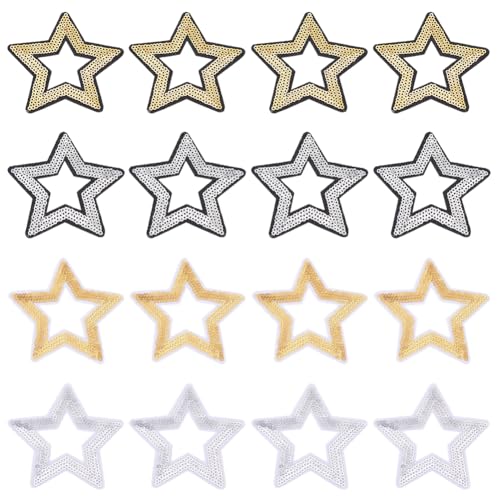 AHANDMAKER 16 Stück Pailletten Stern Aufbügler. 4 Farbe: Aufnäher Mit Sternstickerei Sterne Patches Stickerei Pailletten Patches Glitzernde Kristall Patches Für Kleidung Und Schuhe AHANDMAKER 16 Stück Pailletten Stern Aufbügler. 4 Farbe: Aufnäher Mit Sternstickerei Sterne Patches Stickerei Pailletten Patches Glitzernde Kristall Patches Für Kleidung Und Schuhe von AHANDMAKER