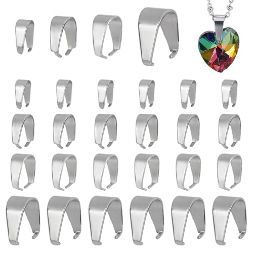 AHANDMAKER 160 Stück 4 Größen 304 Edelstahl Aufsteckbügel für Schmuckherstellung, Anhängerverschlüsse, Verbindungsstück für Halsketten, baumelnde Charm-Verschlüsse, Anhänger, DIY Handwerk AHANDMAKER 160 Stück 4 Größen 304 Edelstahl Aufsteckbügel für Schmuckherstellung, Anhängerverschlüsse, Verbindungsstück für Halsketten, baumelnde Charm-Verschlüsse, Anhänger, DIY Handwerk von AHANDMAKER