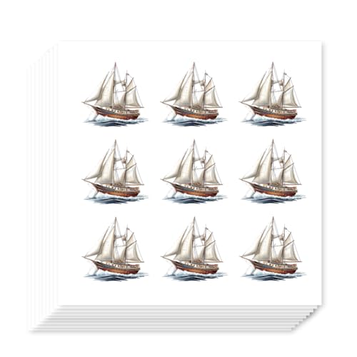 AHANDMAKER 180 Segelboot Aufkleber selbstklebende Planer Aufkleber. Ozean Motiv Aufkleber Abziehbilder Für Planer Kalender Scrapbook Party Dekor Geschenktüte Siegel Mottoparty Dekor 1 Zoll von AHANDMAKER