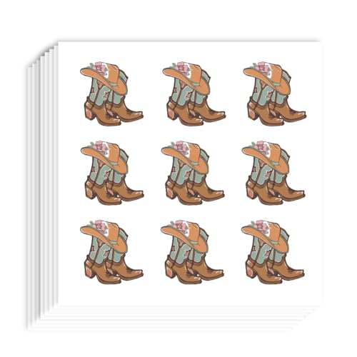 AHANDMAKER 180 Stück Selbstklebende Cowboystiefel-Aufkleber, 0.9x0.94 Zoll Scrapbook-Papier „Cowboystiefel“, Cowboy-Stiefel-Aufkleber Für Planer, Kalender, Party-Dekor, Geschenktüte, Siegel Für Party von AHANDMAKER