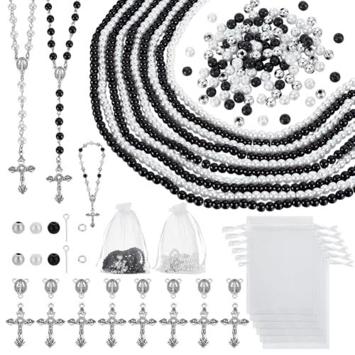 AHANDMAKER 1838-teiliges Osterperlen-Schmuckherstellungs-Set, Perlen-Set mit Glas-Gebetsperle, Kreuzanhänger, Biegeringen, Organza-Beutel für DIY, Ostern, Schmuck, Halsketten, Armbänder AHANDMAKER 1838-teiliges Osterperlen-Schmuckherstellungs-Set, Perlen-Set mit Glas-Gebetsperle, Kreuzanhänger, Biegeringen, Organza-Beutel für DIY, Ostern, Schmuck, Halsketten, Armbänder von AHANDMAKER