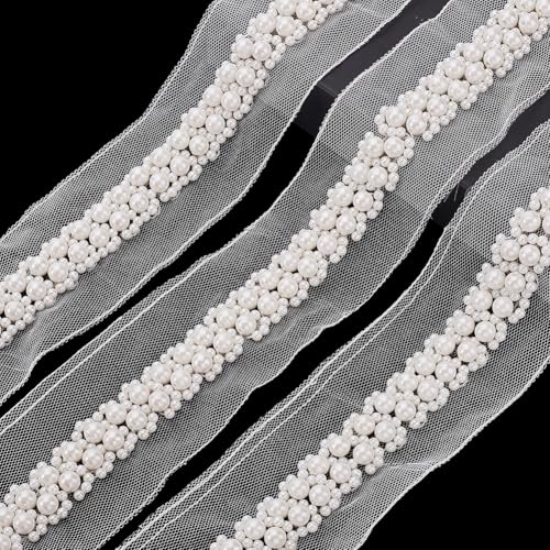 AHANDMAKER 2 Yard Große Perlen Dekoratives Band Spitzenrandbesatz Band 2 Zoll Vintage Elfenbein Randstoff Zum Nähen Basteln Hochzeitskleid Party Kleidung Dekor AHANDMAKER 2 Yard Große Perlen Dekoratives Band Spitzenrandbesatz Band 2 Zoll Vintage Elfenbein Randstoff Zum Nähen Basteln Hochzeitskleid Party Kleidung Dekor von AHANDMAKER