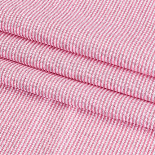 AHANDMAKER 2 Yards Gewebter Gestreifter Stoff Mit Inlett 1.8x1.5 m Tischdecke Mit Rosa Linienmuster von The Yard Für Kissen Vorhänge Kunsthandwerk Akzente Bettzeug von AHANDMAKER