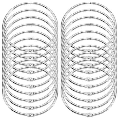 AHANDMAKER 20 Packung 2.95 Zoll Große Ringe Für Lose Blätter Platin Große Schlüsselring Clips Für Karteikarten Schlüsselanhänger Lehrerbedarf Klassenzimmer Must Haves Bastel Dekoration von AHANDMAKER