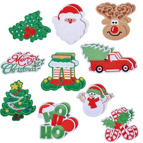 AHANDMAKER 20 Stück 10 Stile Weihnachts Aufnäher Zum Aufbügeln Winterthema Zum Aufnähen Auf Bestickten Applikationen Süße Stoffaufkleber Für Jacken Jeans Kleider Dekoration AHANDMAKER 20 Stück 10 Stile Weihnachts Aufnäher Zum Aufbügeln Winterthema Zum Aufnähen Auf Bestickten Applikationen Süße Stoffaufkleber Für Jacken Jeans Kleider Dekoration von AHANDMAKER