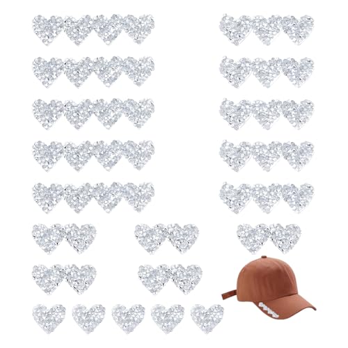 AHANDMAKER 20 Stück 4 Größen Herzform Patches Strass Heißkleber Aufbügler Klebepatches Love Strass Glitzer Applikationen Kristall Reparatur Patch Für DIY Handwerk AHANDMAKER 20 Stück 4 Größen Herzform Patches Strass Heißkleber Aufbügler Klebepatches Love Strass Glitzer Applikationen Kristall Reparatur Patch Für DIY Handwerk von AHANDMAKER