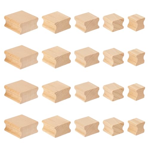 AHANDMAKER 20 Stück Blanko Hartholz, 5 Stile, Holzfliesen, Quadratische Gerillte Holzblöcke Zum Stempelschnitzen, Stempelhalterungen Für Kunsthandwerk, Lasergravur Und Heimwerken AHANDMAKER 20 Stück Blanko Hartholz, 5 Stile, Holzfliesen, Quadratische Gerillte Holzblöcke Zum Stempelschnitzen, Stempelhalterungen Für Kunsthandwerk, Lasergravur Und Heimwerken von AHANDMAKER