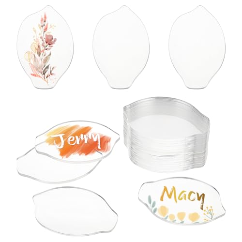AHANDMAKER 20 Stück Klare Acryl-Tischkarten, Acryl-Sitzkarten, Schild Für Hochzeit, Zitronen-Gästenamensschilder, Acryl-Namens-Tischkarten Für Tischdekoration, Hochzeits-Dinnerpartys AHANDMAKER 20 Stück Klare Acryl-Tischkarten, Acryl-Sitzkarten, Schild Für Hochzeit, Zitronen-Gästenamensschilder, Acryl-Namens-Tischkarten Für Tischdekoration, Hochzeits-Dinnerpartys von AHANDMAKER