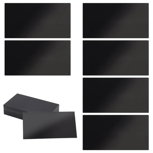 AHANDMAKER 20 Stück Schwarze Tischkarten Aus Acryl. Rechteckiges Namensschild Aus Acryl Leere Sitzkarten Gästenamenschilder Sitzplankarten Für Hochzeitstische Für Hochzeitsfeiern 3.5x2 Zoll von AHANDMAKER