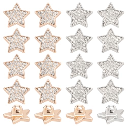 AHANDMAKER 20 Stück Strass-Sternknöpfe, Legierungs-Knöpfe, Kristallglasperlen, Zum Aufnähen, Druckknöpfe Für Pullover, Mantel, Uniform, Kleidung, Schmuckherstellung, Gemischte Farbe AHANDMAKER 20 Stück Strass-Sternknöpfe, Legierungs-Knöpfe, Kristallglasperlen, Zum Aufnähen, Druckknöpfe Für Pullover, Mantel, Uniform, Kleidung, Schmuckherstellung, Gemischte Farbe von AHANDMAKER