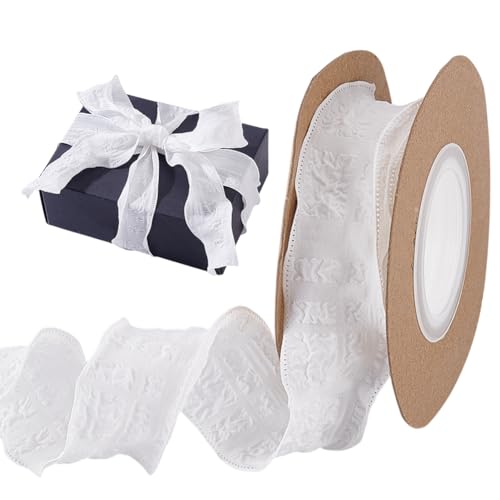 AHANDMAKER 20 Yards Chiffon Karoband Weiß Kariert Faltig Plissiert 25mm Breit Tartanband Für Geschenkverpackungen Hochzeitseinladungen Blumensträuße Weihnachtsdekoration AHANDMAKER 20 Yards Chiffon Karoband Weiß Kariert Faltig Plissiert 25mm Breit Tartanband Für Geschenkverpackungen Hochzeitseinladungen Blumensträuße Weihnachtsdekoration von AHANDMAKER
