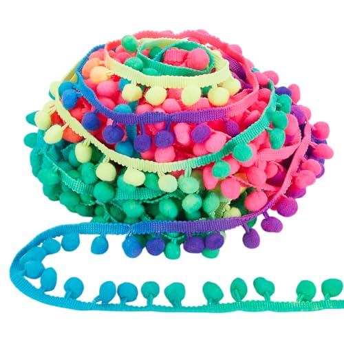 AHANDMAKER 20 Yards Regenbogen Pom Poms Fransen Ball Trim 23mm Pompons Quaste Trim Ball Fringe Ribbon Nähen Quaste Spitze Für Nähzubehör DIY Handwerk Home Party Dekor AHANDMAKER 20 Yards Regenbogen Pom Poms Fransen Ball Trim 23mm Pompons Quaste Trim Ball Fringe Ribbon Nähen Quaste Spitze Für Nähzubehör DIY Handwerk Home Party Dekor von AHANDMAKER