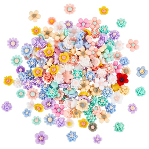 AHANDMAKER 200 Stück Blumen-Harz-Cabochons Mit Flacher Rückseite, Charms, Mini-Harz-Blumen-Cabochons Mit Flacher Rückseite, Blumen-Perlen Mit Flacher Rückseite Für Schmuckherstellung, DIY, Handwerk AHANDMAKER 200 Stück Blumen-Harz-Cabochons Mit Flacher Rückseite, Charms, Mini-Harz-Blumen-Cabochons Mit Flacher Rückseite, Blumen-Perlen Mit Flacher Rückseite Für Schmuckherstellung, DIY, Handwerk von AHANDMAKER