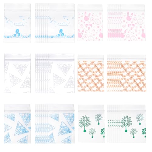 AHANDMAKER 204 Stück 6 Designs Kleine Zip Lock Beutel Transparente Beutel Mit Einzigartigen Mustern HDPE Verpackungsbeutel Für Kleine Unternehmen Lager Geschenke 2.36 x 1.57 Zoll AHANDMAKER 204 Stück 6 Designs Kleine Zip Lock Beutel Transparente Beutel Mit Einzigartigen Mustern HDPE Verpackungsbeutel Für Kleine Unternehmen Lager Geschenke 2.36 x 1.57 Zoll von AHANDMAKER