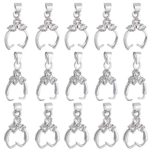 AHANDMAKER 24 Stück Klemmbügel Aus Legierung Zur Schmuckherstellung. 3 Größe Klemmclip Bügelverschluss Baumeln Charm Perlen Anhänger Verschluss Verbinder Bügel Für Halskette Basteln Platin Farbe AHANDMAKER 24 Stück Klemmbügel Aus Legierung Zur Schmuckherstellung. 3 Größe Klemmclip Bügelverschluss Baumeln Charm Perlen Anhänger Verschluss Verbinder Bügel Für Halskette Basteln Platin Farbe von AHANDMAKER