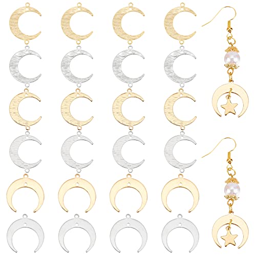 AHANDMAKER 24 Stück Mond-Link-Charms, 6 Styles Crescent Moon Connectors Charms Messing Himmlische Anhänger Mit Schleife Für DIY Armband Halskette Ohrring Schlüsselanhänger Schmuckherstellung AHANDMAKER 24 Stück Mond-Link-Charms, 6 Styles Crescent Moon Connectors Charms Messing Himmlische Anhänger Mit Schleife Für DIY Armband Halskette Ohrring Schlüsselanhänger Schmuckherstellung von AHANDMAKER