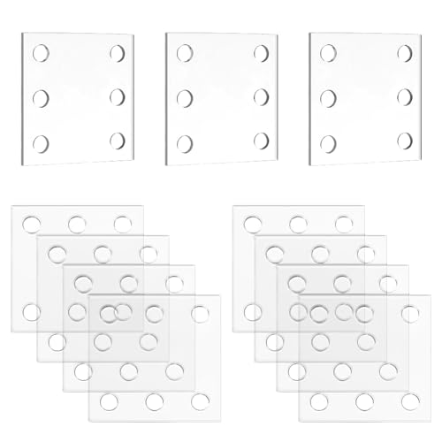 AHANDMAKER 24 Stück Quadratische Webkarten. 2x2 Zoll Acryl Webstuhlkarten Handgefertigtes Webwerkzeug Tablet Webstuhl Webblatt Für Strickwebstuhl Zubehör Klar (Loch: 6mm) von AHANDMAKER