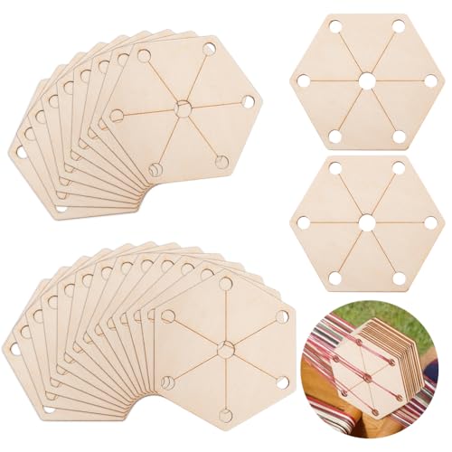 AHANDMAKER 24 Stück sechseckige Webkarten, 6,6 x 7,6 cm, Holzwebkarten, handgefertigte Webwerkzeuge, Webzubehör, Holztabletten, Webkarten, Holzwerkzeug zum Stricken, Webstuhlzubehör, PapayaPeitsche AHANDMAKER 24 Stück sechseckige Webkarten, 6,6 x 7,6 cm, Holzwebkarten, handgefertigte Webwerkzeuge, Webzubehör, Holztabletten, Webkarten, Holzwerkzeug zum Stricken, Webstuhlzubehör, PapayaPeitsche von AHANDMAKER
