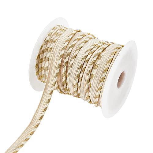AHANDMAKER 25 Yards Paspelband Mit Kederschnur, 3/8,(5) cm Maxi-Paspel-Schrägband, Lippenkordel-Besatz Mit Goldenem Rand Für Gurtband, Kleidungsstück, Nähen, Trimmen, Polsterzubehör AHANDMAKER 25 Yards Paspelband Mit Kederschnur, 3/8,(5) cm Maxi-Paspel-Schrägband, Lippenkordel-Besatz Mit Goldenem Rand Für Gurtband, Kleidungsstück, Nähen, Trimmen, Polsterzubehör von AHANDMAKER