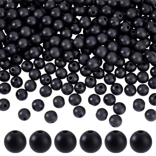 AHANDMAKER 250 Stück Schwarze Holzperlen 14mm Runde Holzkugeln Holzabstandshalter Für Bastelarbeiten Lose Kugel Mit Glatter Oberfläche Für Die Schmuckherstellung Und Heimdekoration AHANDMAKER 250 Stück Schwarze Holzperlen 14mm Runde Holzkugeln Holzabstandshalter Für Bastelarbeiten Lose Kugel Mit Glatter Oberfläche Für Die Schmuckherstellung Und Heimdekoration von AHANDMAKER