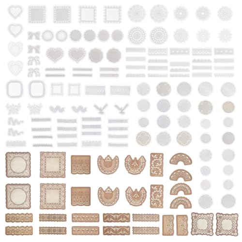 AHANDMAKER 270 Stück Vintage-Spitzen-Scrapbook-Papier Mit Spitzen-Scrapbooking-Zubehör, Spitzenrahmen-Papier, DIY-Bastelpapier, Schreibwaren Für Junk-Journal-Album-Zubehör AHANDMAKER 270 Stück Vintage-Spitzen-Scrapbook-Papier Mit Spitzen-Scrapbooking-Zubehör, Spitzenrahmen-Papier, DIY-Bastelpapier, Schreibwaren Für Junk-Journal-Album-Zubehör von AHANDMAKER