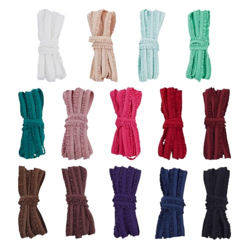 AHANDMAKER 28 Yards 14 Farben Elastischer Plissee Spitzenbesatz Elastisches Stretch Spitzenband Mit Blumenrand Schmaler Rüschenrand Für Kleidung Hüte Dekoration Nähen Basteln AHANDMAKER 28 Yards 14 Farben Elastischer Plissee Spitzenbesatz Elastisches Stretch Spitzenband Mit Blumenrand Schmaler Rüschenrand Für Kleidung Hüte Dekoration Nähen Basteln von AHANDMAKER