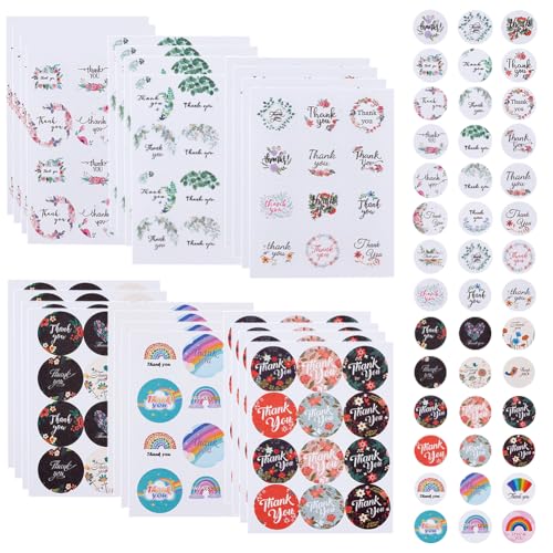 AHANDMAKER 288 Stück Dankeschön Aufkleber 6 Stile Aufkleber Für Kleine Unternehmen Selbstklebende Etiketten Aufkleber Runde Siegelaufkleber Für Partygeschenke Umschlagsiegel Verpackung AHANDMAKER 288 Stück Dankeschön Aufkleber 6 Stile Aufkleber Für Kleine Unternehmen Selbstklebende Etiketten Aufkleber Runde Siegelaufkleber Für Partygeschenke Umschlagsiegel Verpackung von AHANDMAKER
