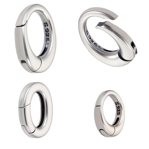 AHANDMAKER 3 Größe 925 Spring Gate Ringe Aus Sterlingsilber Ovaler Halskettenverkürzer Verlängerungsverschluss Silberner Federtorring Verbinder von AHANDMAKER