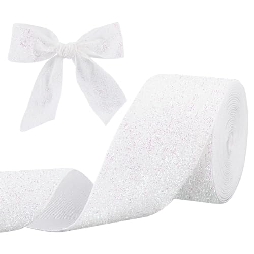 AHANDMAKER 3 Yard Einseitiges Samtband, 1-5/8 Zoll Vintage-Samtband Für Die Weihnachtskranzdekoration, Samtstoff-Bandbesatz Für Geschenkverpackungen, DIY-Bastelarbeiten, Schleifenherstellung, Weiß AHANDMAKER 3 Yard Einseitiges Samtband, 1-5/8 Zoll Vintage-Samtband Für Die Weihnachtskranzdekoration, Samtstoff-Bandbesatz Für Geschenkverpackungen, DIY-Bastelarbeiten, Schleifenherstellung, Weiß von AHANDMAKER