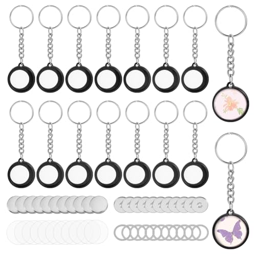 AHANDMAKER 30 Set Button Maker Zubehör Für Schlüsselanhänger 25mm /1 Zoll Pin Herstellungsset Für Knöpfe Und Schlüsselanhänger Doppelseitige Schlüsselanhängerteile Zum Basteln, Schwarz AHANDMAKER 30 Set Button Maker Zubehör Für Schlüsselanhänger 25mm /1 Zoll Pin Herstellungsset Für Knöpfe Und Schlüsselanhänger Doppelseitige Schlüsselanhängerteile Zum Basteln, Schwarz von AHANDMAKER