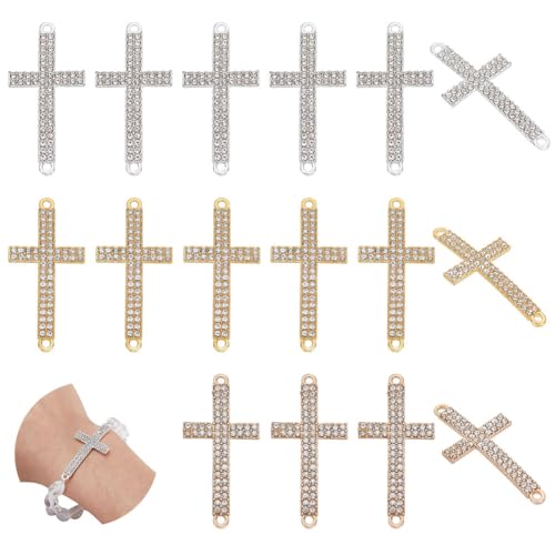 AHANDMAKER 30 Stück 3 Farben Doppelschleifen Kreuzverbindungen Strass Verbindungsstück Charms Metall Kristall Anhänger Für Die Schmuckherstellung Ohrringe Halsketten Armbänder Basteln AHANDMAKER 30 Stück 3 Farben Doppelschleifen Kreuzverbindungen Strass Verbindungsstück Charms Metall Kristall Anhänger Für Die Schmuckherstellung Ohrringe Halsketten Armbänder Basteln von AHANDMAKER