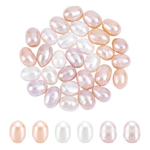 AHANDMAKER 30 Stück 3 Farben Natürliche Süßwasserperlen 4.5mm Bunte Unregelmäßige Nuggets Oval Ohne Loch Lose Edelsteinperlen Zur Schmuckherstellung AHANDMAKER 30 Stück 3 Farben Natürliche Süßwasserperlen 4.5mm Bunte Unregelmäßige Nuggets Oval Ohne Loch Lose Edelsteinperlen Zur Schmuckherstellung von AHANDMAKER