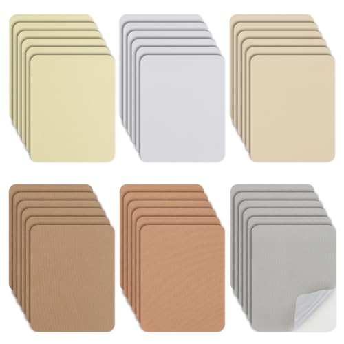 AHANDMAKER 30 Stück Aufnäher Zum Aufbügeln/Aufnähen Für Kleidung. 6 Farbe Rechteckige Stoffapplikationen Kleidungsreparaturset Stoffflicken Für Rucksäcke Hüte Taschen Reparatur Und Dekoration von AHANDMAKER