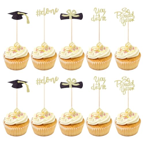 AHANDMAKER 30 Stück Cupcake Topper Zum Schulabschluss Glitzernd Glückwunsch Zum Schulabschluss Cupcake Picks Diplom Abschlusskappe Kuchendekoration Für Partyzubehör Zum Schulabschluss Dark Khaki AHANDMAKER 30 Stück Cupcake Topper Zum Schulabschluss Glitzernd Glückwunsch Zum Schulabschluss Cupcake Picks Diplom Abschlusskappe Kuchendekoration Für Partyzubehör Zum Schulabschluss Dark Khaki von AHANDMAKER
