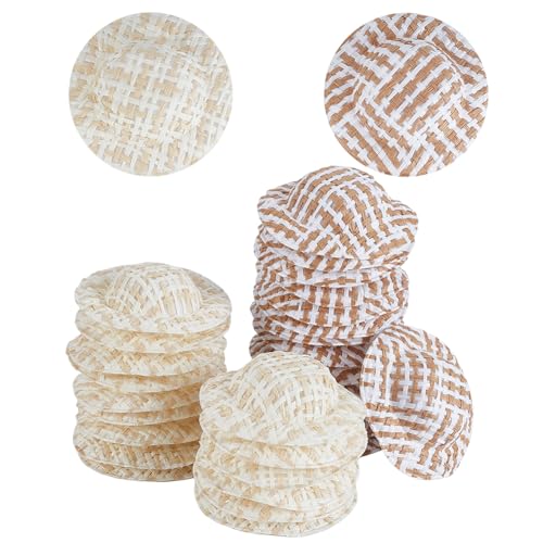 AHANDMAKER 30 Stück Miniaturhüte In 2 Stilen Kleine Strickmützen Aus Strohimitat Bastelmützen Für Puppen Ornamente Für DIY Bastel Und Dekorationszubehör (0.431.96 bis (5)(1) cm) von AHANDMAKER