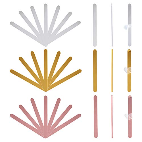 AHANDMAKER 30 Stück Wiederverwendbare Acryl Cake Pop Stiele Eisstiele, Goldene Silber Rose 3 Farben Eisstiele Plastik Spiegel Sticks EIS Cakesicle Sticks, für DIY Magnum Kuchen EIS Dessertherstellung von AHANDMAKER