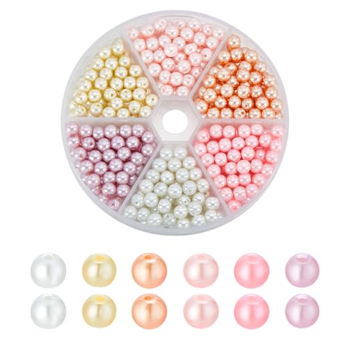 AHANDMAKER 360 Stück 6 Farben Runde Glasperlen Rosa Lila Serie 7mm Glänzend Bemalt Runde Abstandsperlen Für Armbänder Halsketten Schmuckherstellung DIY Basteln AHANDMAKER 360 Stück 6 Farben Runde Glasperlen Rosa Lila Serie 7mm Glänzend Bemalt Runde Abstandsperlen Für Armbänder Halsketten Schmuckherstellung DIY Basteln von AHANDMAKER