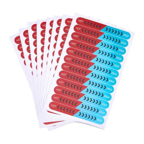 AHANDMAKER 360 x Aufkleber Für Heißes Und Kaltes Wasser 2.76(1) cm PVC Bunte Wasserhahn Etiketten Für Badezimmer Küche Waschbecken Dusche Wasserdichte Aufkleber Für Zuhause Hotel Restaurant Dekor von AHANDMAKER