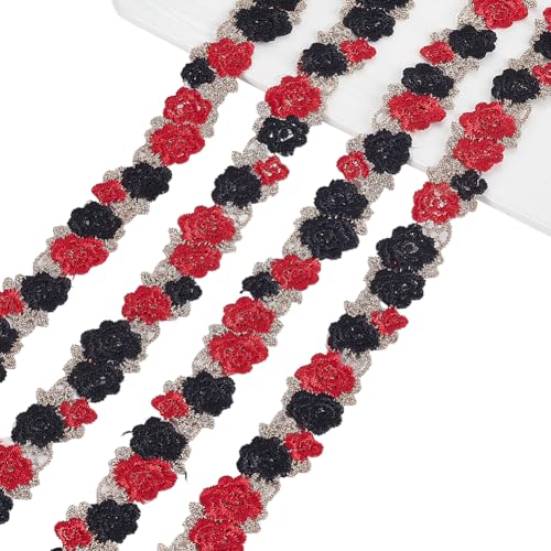 AHANDMAKER 4,5 m lange Blumenspitzenborte, 25 mm breit, Blumenmuster, DIY-Spitzenapplikation, Dekoration, bestickter Polyester-Rand, für Hochzeitskleider, Verzierung, DIY, Party-Dekoration, Kleidung AHANDMAKER 4,5 m lange Blumenspitzenborte, 25 mm breit, Blumenmuster, DIY-Spitzenapplikation, Dekoration, bestickter Polyester-Rand, für Hochzeitskleider, Verzierung, DIY, Party-Dekoration, Kleidung von AHANDMAKER