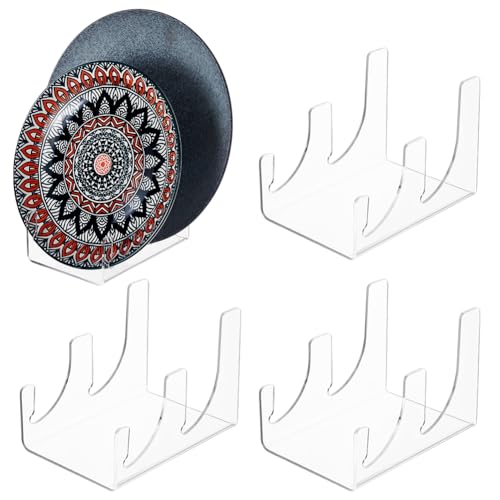 AHANDMAKER 4 Stück 2 Stufiger Teller Und Geschirrständer Aus Acryl Halter Für Porzellanplatten Durchsichtiger Halter Für Porzellanplatten Für Küchenutensilien AHANDMAKER 4 Stück 2 Stufiger Teller Und Geschirrständer Aus Acryl Halter Für Porzellanplatten Durchsichtiger Halter Für Porzellanplatten Für Küchenutensilien von AHANDMAKER