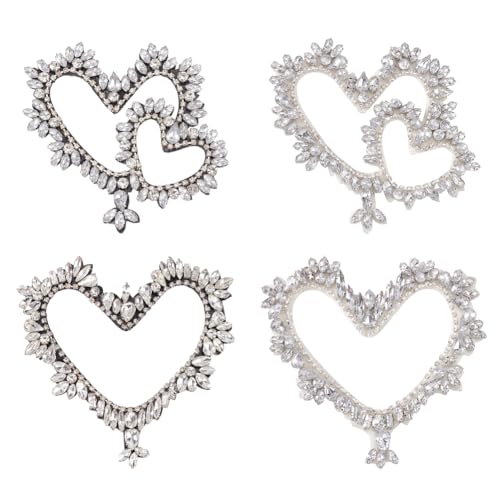AHANDMAKER 4 Stück Herz Strass Applikationen 2 Stile Aufnäher Perlen Applikationen Kleidungsverzierungen Aufnäher Für Hüte Schuhe Jeans Jacken Taschen Kleider Dekorativ AHANDMAKER 4 Stück Herz Strass Applikationen 2 Stile Aufnäher Perlen Applikationen Kleidungsverzierungen Aufnäher Für Hüte Schuhe Jeans Jacken Taschen Kleider Dekorativ von AHANDMAKER