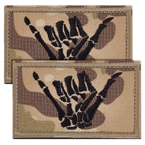 AHANDMAKER 4 Stück Shaka Handaufnäher Gestickte Skeletthand Aufnäher Mit Klettverschluss Totenkopf Fingerzeichen Applikation Für Rucksäcke Jeans Hüte Rauchig AHANDMAKER 4 Stück Shaka Handaufnäher Gestickte Skeletthand Aufnäher Mit Klettverschluss Totenkopf Fingerzeichen Applikation Für Rucksäcke Jeans Hüte Rauchig von AHANDMAKER