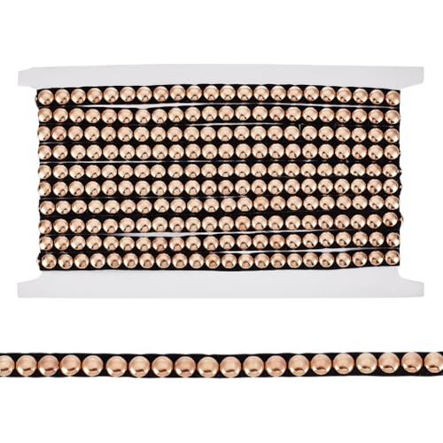 AHANDMAKER 4 Yards Hot Fix Nailhead Trim 0.39 Zoll/10mm Breite Nieten Applikation Dekoratives Metall Aufbügelbar Konvexen Kuppel Nietenband Für Geldbörse Handtasche Punk Gürtel Dekoration Gold AHANDMAKER 4 Yards Hot Fix Nailhead Trim 0.39 Zoll/10mm Breite Nieten Applikation Dekoratives Metall Aufbügelbar Konvexen Kuppel Nietenband Für Geldbörse Handtasche Punk Gürtel Dekoration Gold von AHANDMAKER