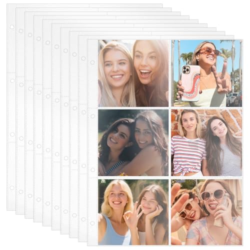 AHANDMAKER 40 Packung 10.1x10.6cm Fotoalbum Hüllen Fotoblattschutz Mit Top Loading Doppelseitig 6 Taschen Fotoseiten Ultraklare Fotohüllen Bindeblätter AHANDMAKER 40 Packung 10.1x10.6cm Fotoalbum Hüllen Fotoblattschutz Mit Top Loading Doppelseitig 6 Taschen Fotoseiten Ultraklare Fotohüllen Bindeblätter von AHANDMAKER