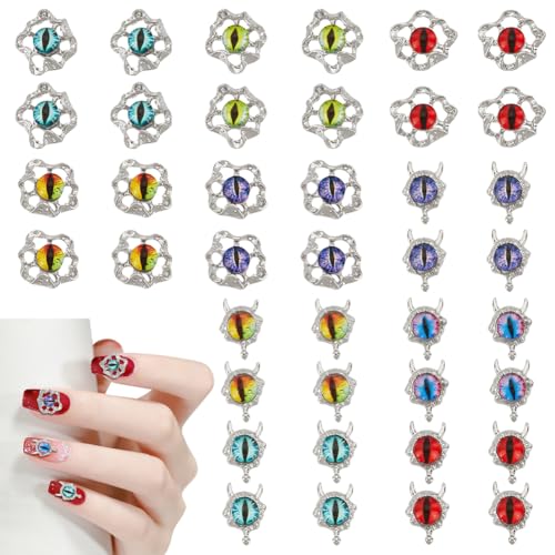 AHANDMAKER 40 Stück Böser Blick Nagel Charms 10 Stile 3D Augen Nagelkunst Charms Augenperlen Nagel Charms Mit Platinfarbener Legierung Befund Für Nagelkunstzubehör Maniküre Basteln DIY AHANDMAKER 40 Stück Böser Blick Nagel Charms 10 Stile 3D Augen Nagelkunst Charms Augenperlen Nagel Charms Mit Platinfarbener Legierung Befund Für Nagelkunstzubehör Maniküre Basteln DIY von AHANDMAKER