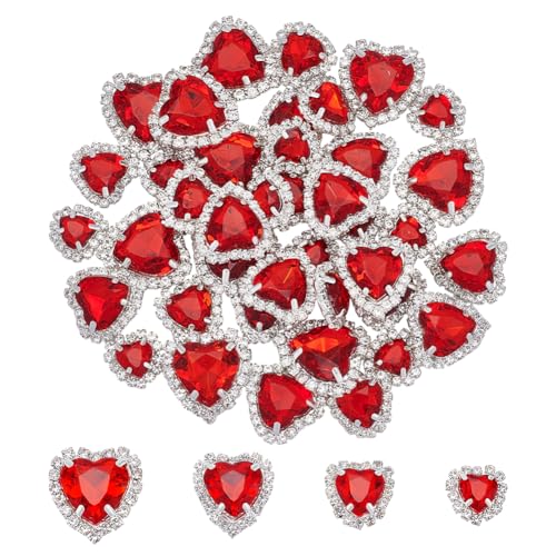 AHANDMAKER 40 Stück Strass Knöpfe Verzierungen 4 Stile Herz Strasssteine Zum Basteln Rote Aufnähknöpfe Zum Nähen von DIY Kleidung Hochzeitsfeier Heimdekoration AHANDMAKER 40 Stück Strass Knöpfe Verzierungen 4 Stile Herz Strasssteine Zum Basteln Rote Aufnähknöpfe Zum Nähen von DIY Kleidung Hochzeitsfeier Heimdekoration von AHANDMAKER