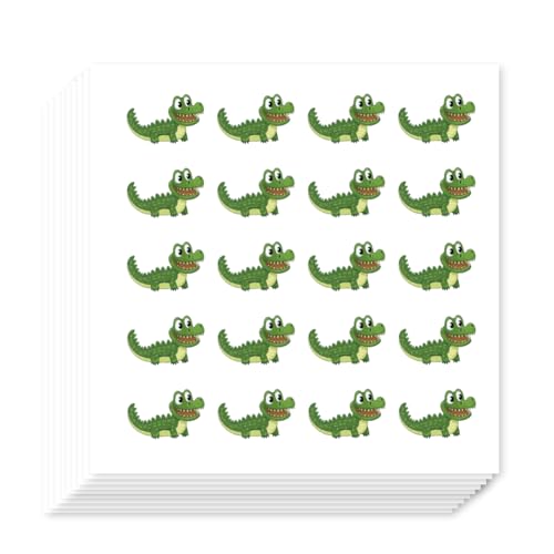 AHANDMAKER 400 Krokodil Alligator Aufkleber selbstklebende Planer Aufkleber Tier Thema Abziehbild für Planer Kalender Scrapbook Crafting Party Geschenk Tasche Siegel Thema Party Dekor von AHANDMAKER