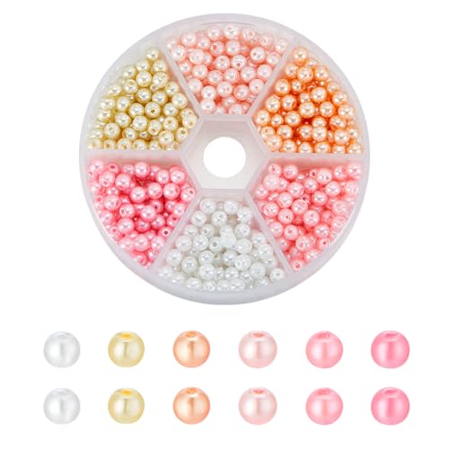 AHANDMAKER 480 Stück 6 Farben Runde Glasperlen Rosa Lila Serie 5mm Glänzend Bemalt Runde Abstandsperlen Für Armbänder Halsketten Schmuckherstellung DIY Basteln AHANDMAKER 480 Stück 6 Farben Runde Glasperlen Rosa Lila Serie 5mm Glänzend Bemalt Runde Abstandsperlen Für Armbänder Halsketten Schmuckherstellung DIY Basteln von AHANDMAKER